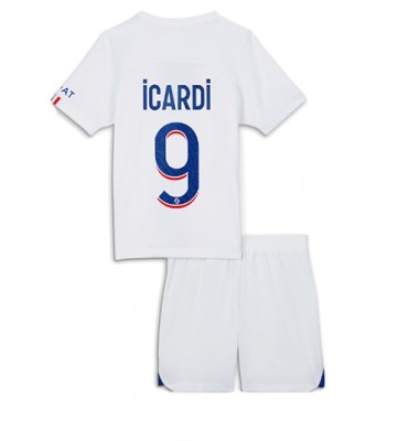 Paris Saint-Germain Mauro Icardi #9 Tredjedraktsett Barn 2022-23 Kortermet (+ Korte bukser)